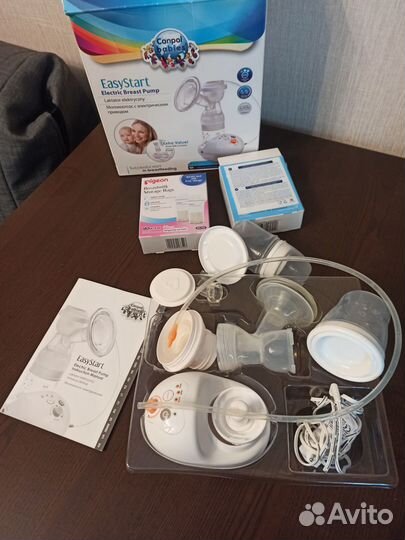 Молокоотсос EasyStart + пакеты для хранения молока