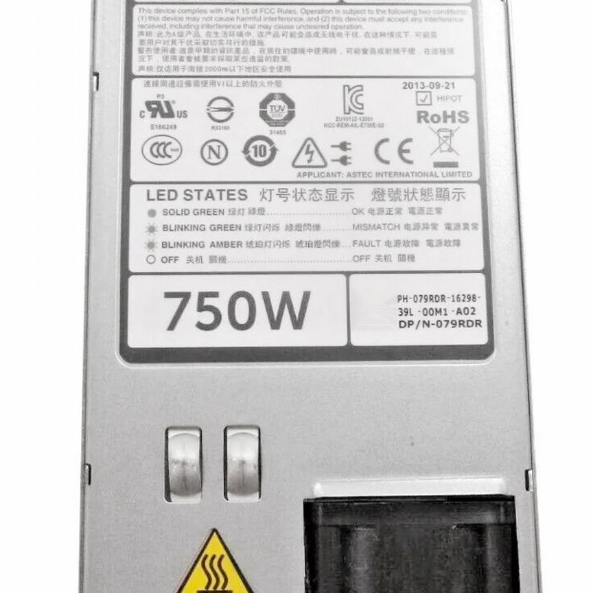 [450-AEBN] Резервный Блок Питания Dell 750w 450-Aebn