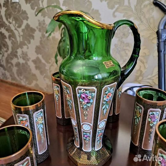 Графин и бокалы богемия