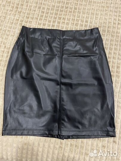 Юбка кожаная