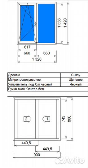 Окно пвх с холодильником