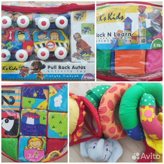 Кубики мягкие KsKids (Кс Кидс) инерционные машинки