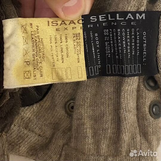 Isaac Sellam Experience кожаная шапка-шлем винтаж