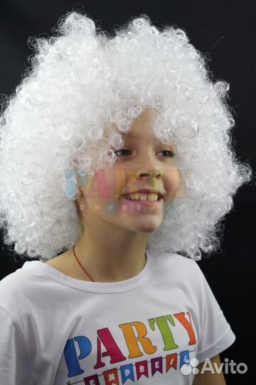 Парик кудрявый белый