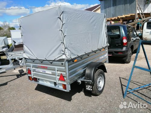 Прицеп 10.024 с тентом 128 см. Для сыпучих грузов