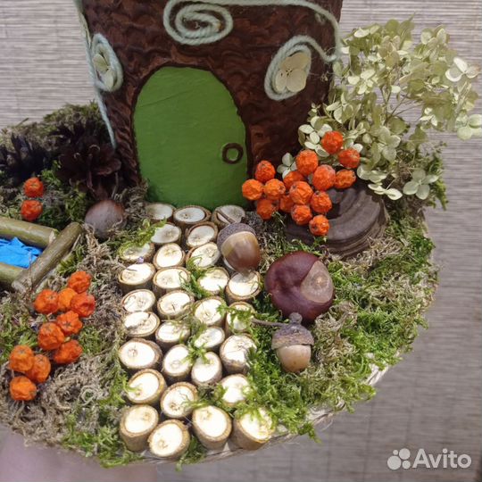 Осенняя поделка домик