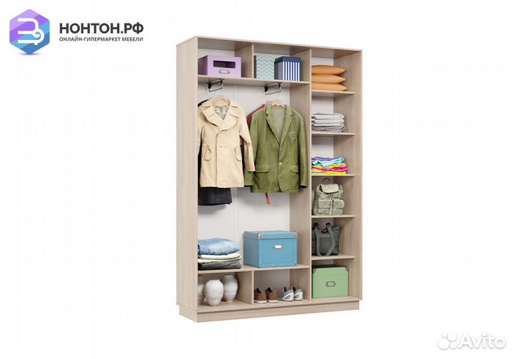 Шкаф-купе двухдверный Саргас ясень шимо светлый