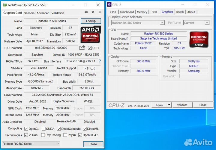 Sapphire gpro 8200 8gb (RX580)
