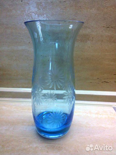 Ваза для цветов СССР цветное стекло
