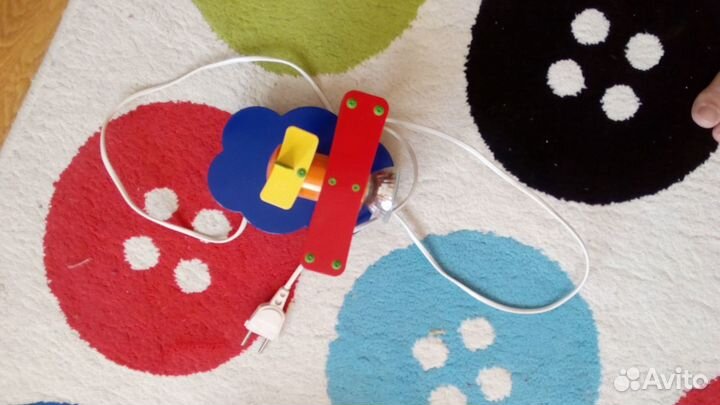 Самолетик ночник детский, светильник, лампочка