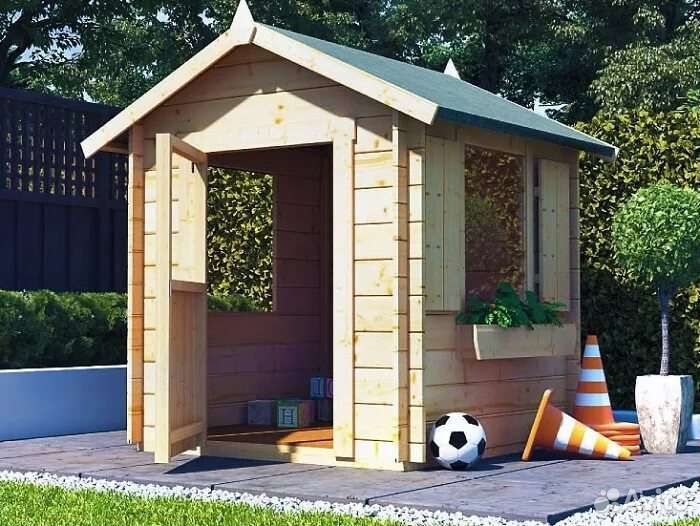 Детский игровой домик из дерева