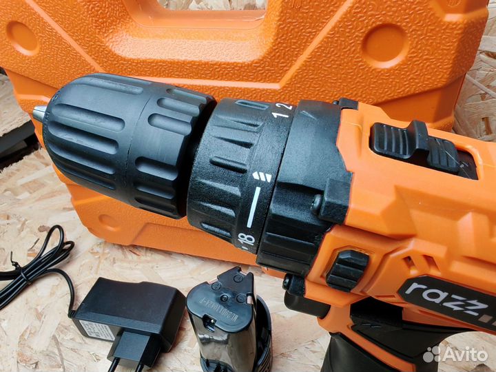 Новая дрель-шуруповерт Razz 2 АКБ кейс