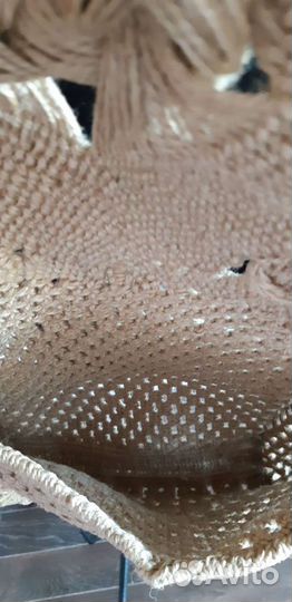 Джутовая сумка через плечо