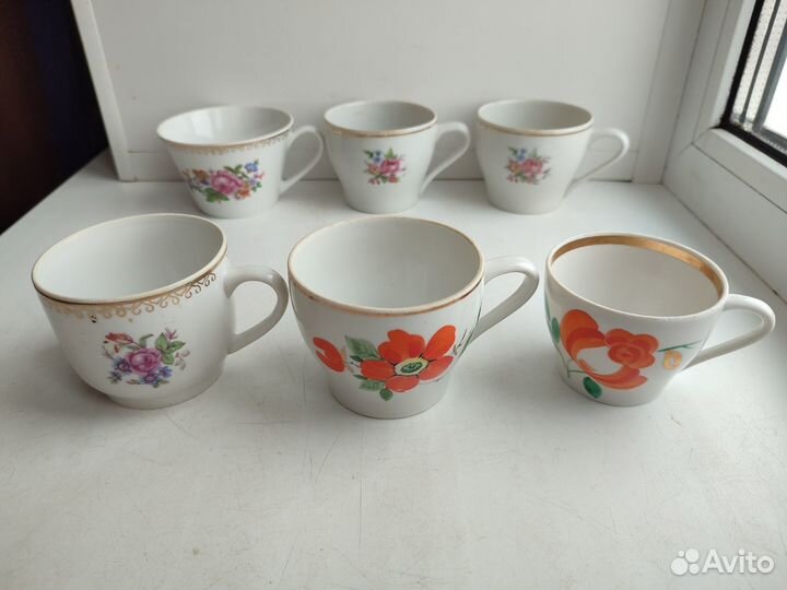 Чашки фарфоровые СССР