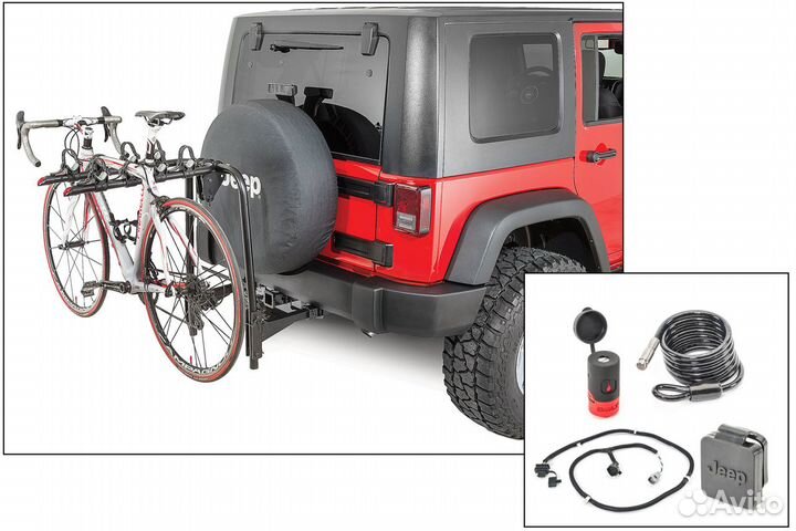 Багажник для 4-х велосипедов Jeep Wrangler JK