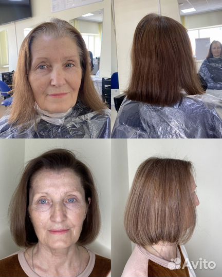 Модель на окрашивание,седина,блонд