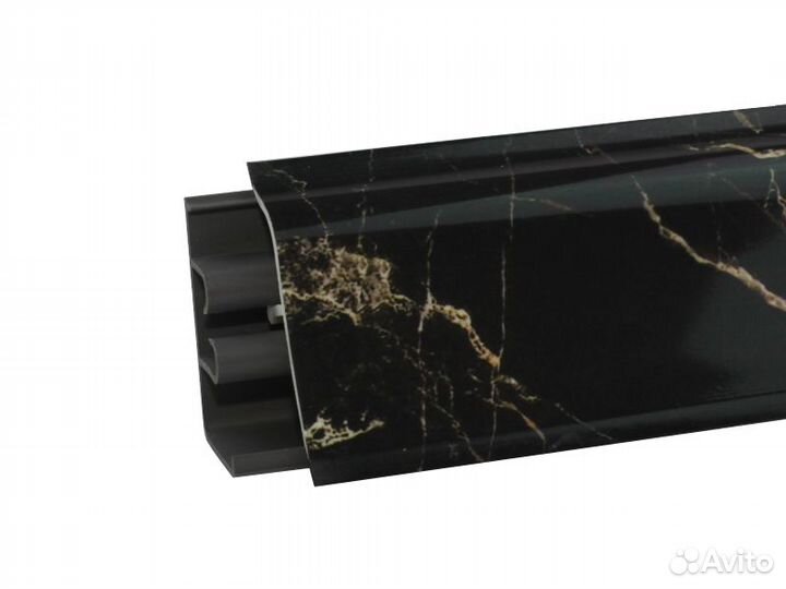 Плинтус LB-38 №020 (Мрамор Марквина черный) 3,0 м