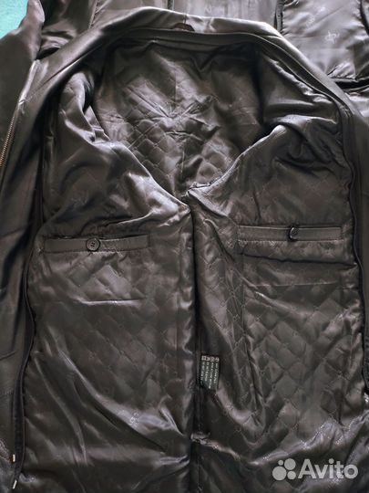 Кожаная куртка мужская демисезон + зимний подклад