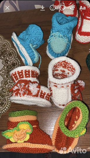 Пинетки вязаные,ручная работа