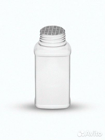 Банка пэт 200 мл белая с крышкой пластиковая