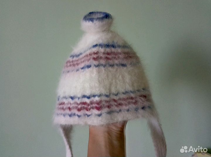 Детская шапочки из пуха кролика