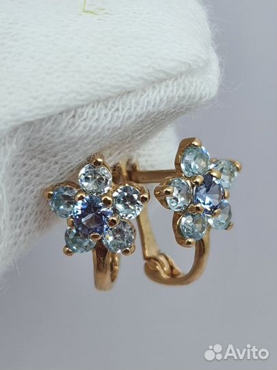 Серьги детские золотые 585 пробы