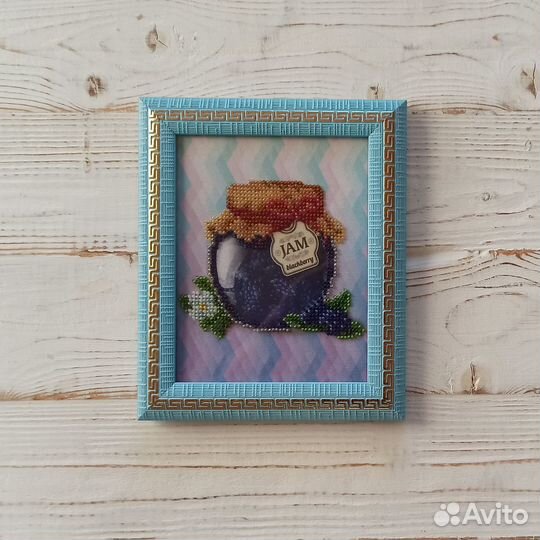 Картина вышивка бисером: варенье