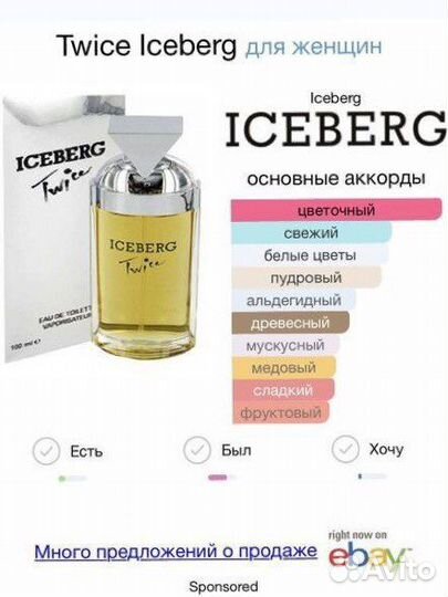 Духи женские iceberg