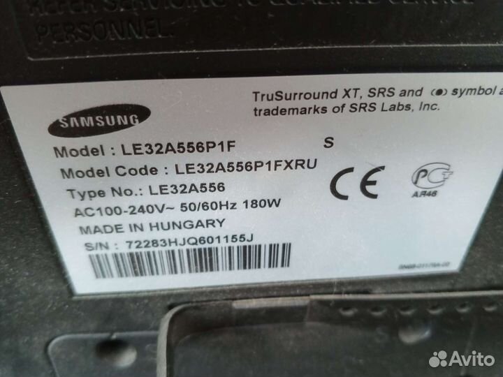 Телевизор samsung на запчасти