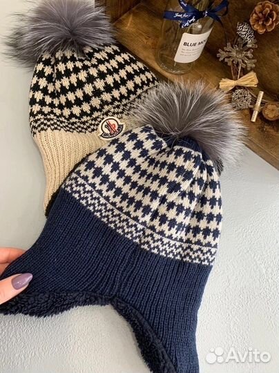 Шапка moncler 1 год до 5 лет новая