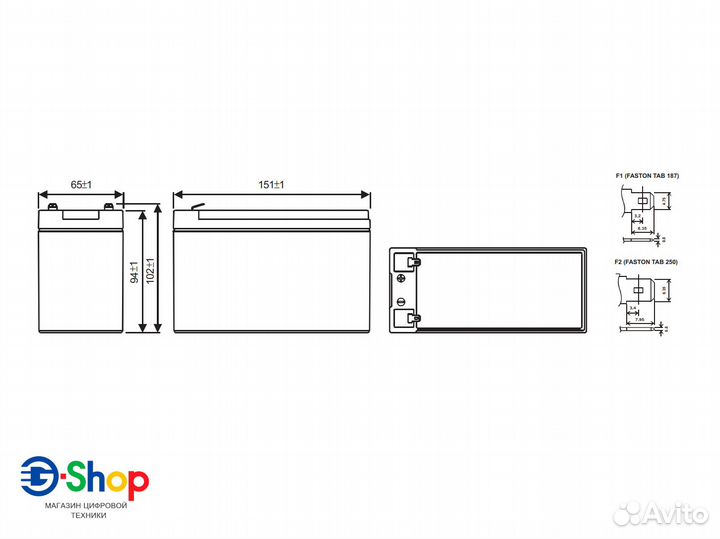 Аккумулятор Pb AGM General Security 12V 7.2A