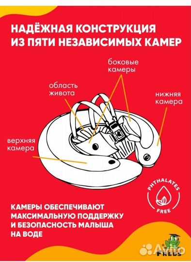 Круг для купания swimtrainer, красный