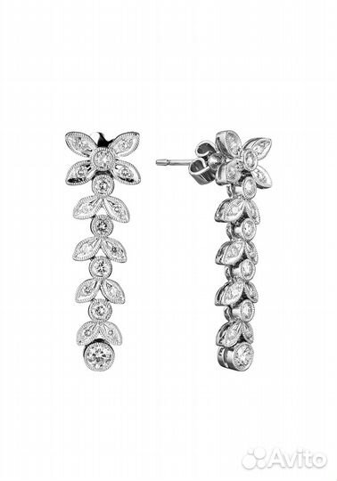 Серьги Adler Platinum 1.10 сt Classic Diamonds