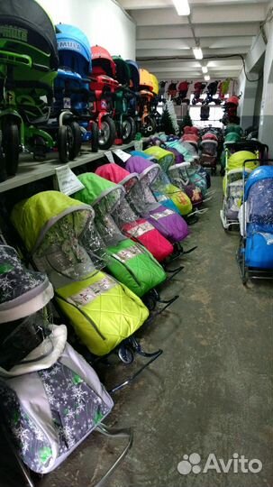 Санки коляска с большими колесами