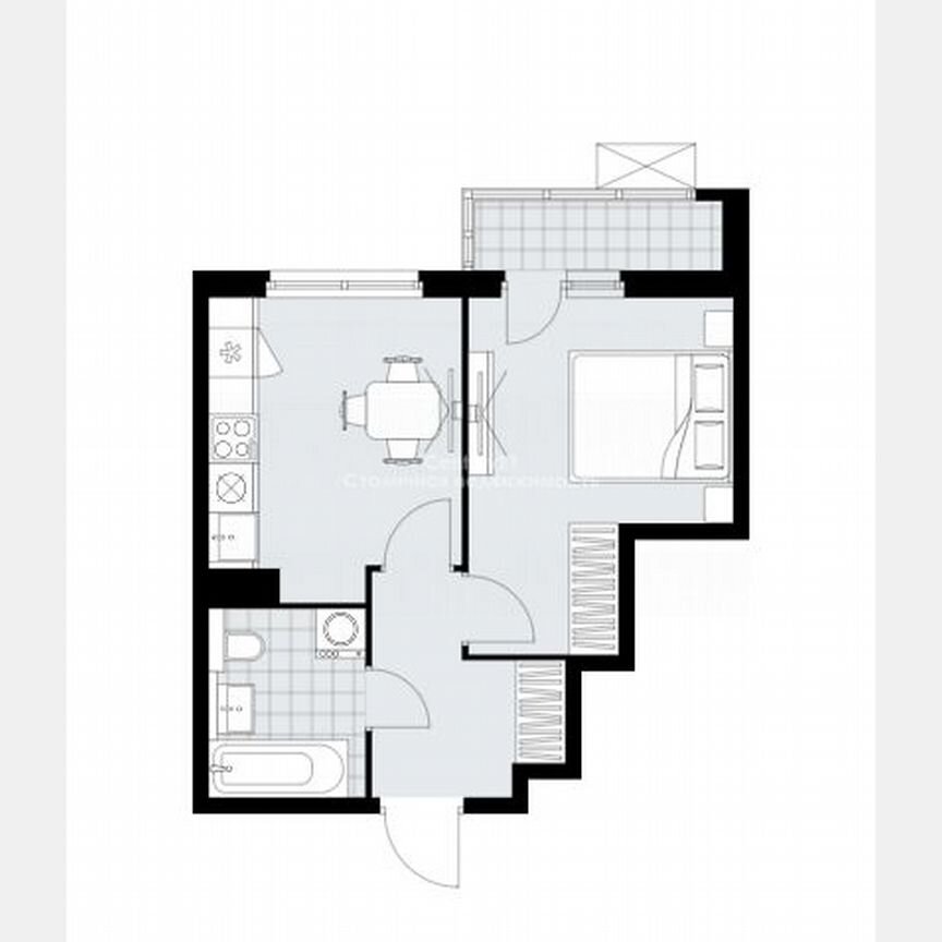 1-к. квартира, 33 м², 3/17 эт.