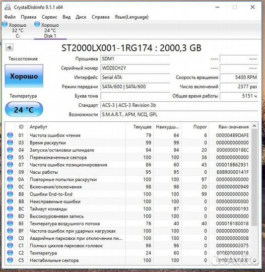 Жесткий диск seagate Firecuda ST2000LX001