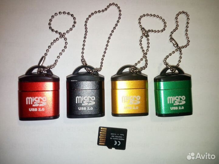 Мини картридер для карт micro SD через порт USB