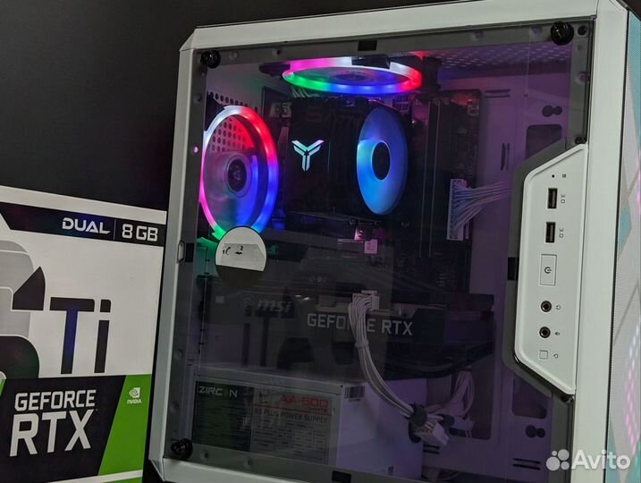 Игровой пк Ryzen 5500 / RTX 3060Ti /16gb/512 SSD