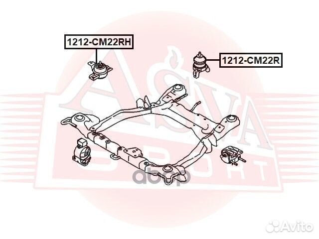 Подушка двигателя 1212-CM22RH asva