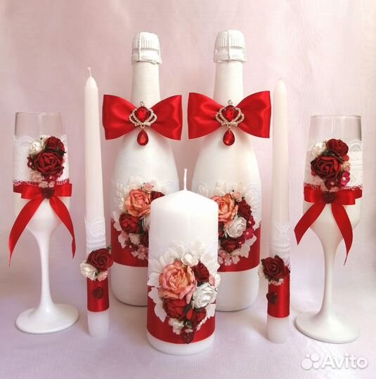 Свадебные аксессуары в разных цветах