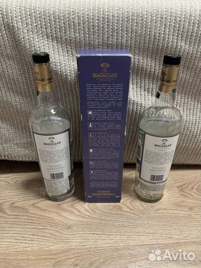 Пустая бутылка от macallan 18лет 2шт