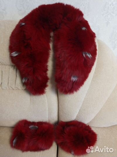 Меховой воротник и манжеты