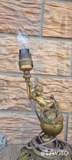 Лампа настольная Ангел бронза 1930 гг