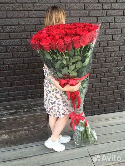 Метровые розы с доставкой