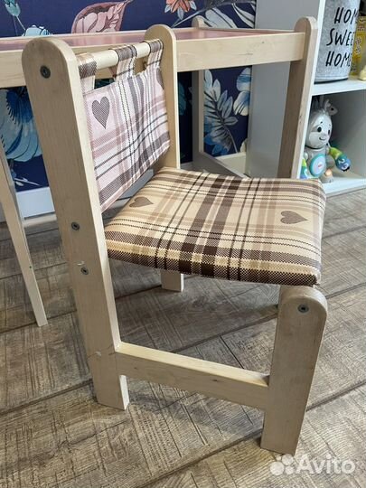 Детский стол и стул массив березы+мдф