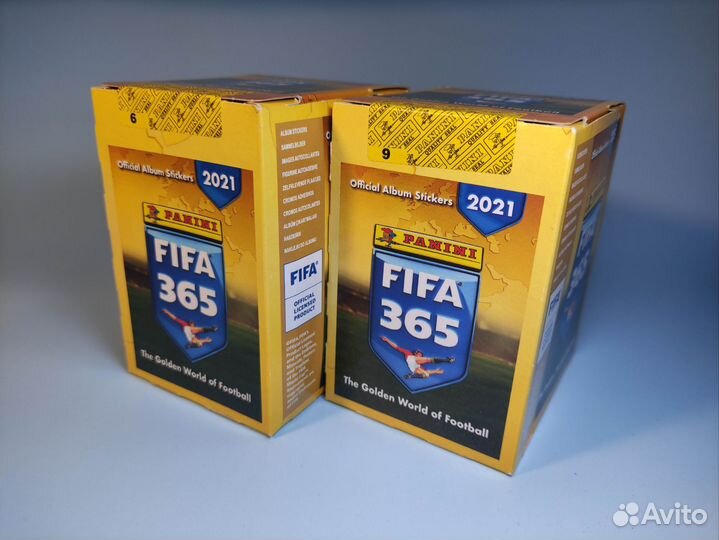 2 блока наклейки panini FIFA 365 2021+пакетик