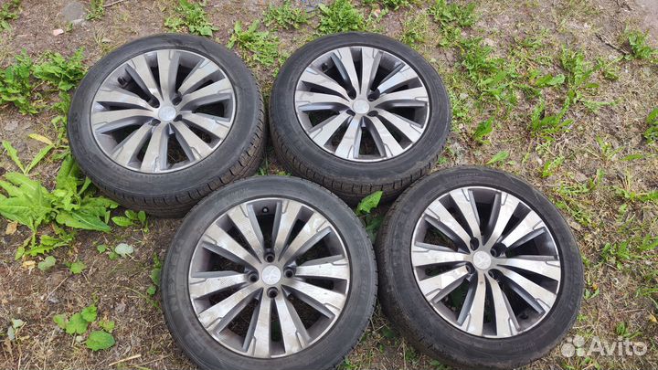 Колеса в сборе 225/50 r17, лето, литьё, Пежо 3008