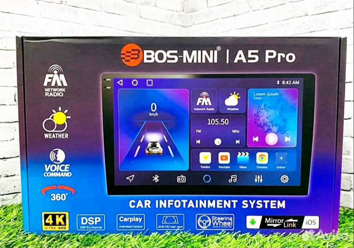 Магнитола bos mini A5 Pro 10 дюймов