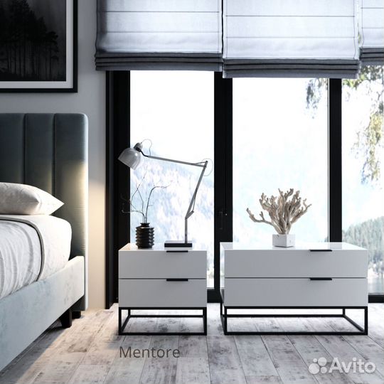 Прикроватная тумба Loft Luce светлая (50х40х48 см)