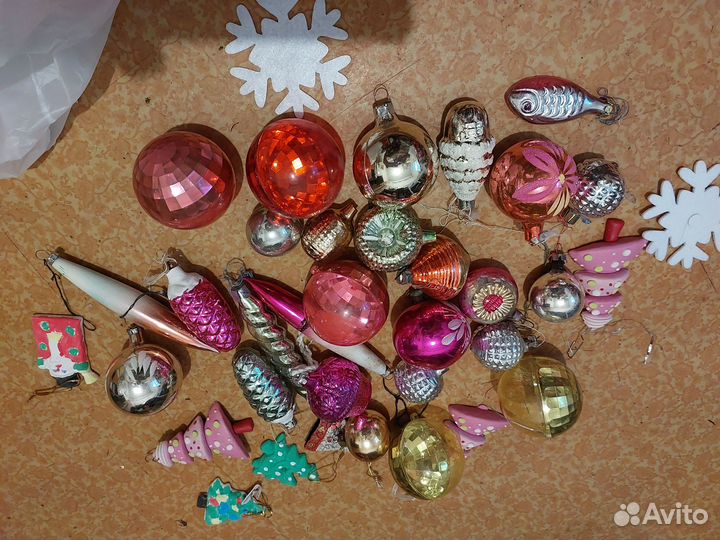 Елочные игрушки стекло.ссср